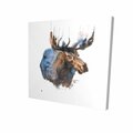 Fondo 16 x 16 in. Abstract Blue Moose-Print on Canvas FO2792270